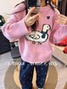 D121104柔和粉色俏皮减龄温柔风圆领套头针织衫女 商品缩略图0