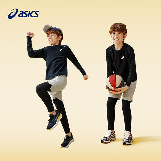 ASICS/亚瑟士童装25年秋季中大童摇粒绒长袖T恤保暖透气运动百搭 商品图4