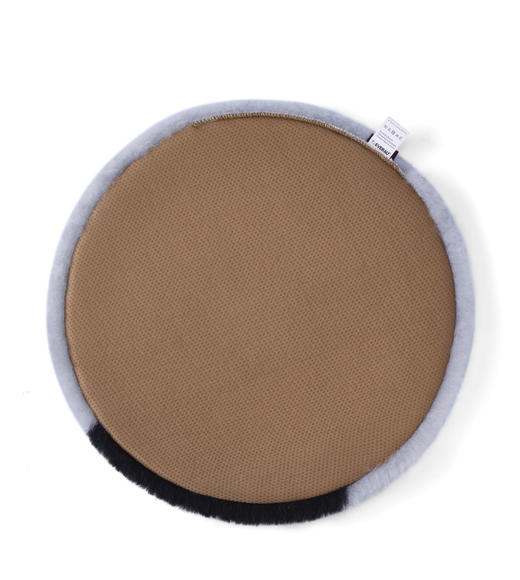 【澳洲品牌】EVERAU    纯羊毛椅垫小垫沙发垫坐垫羊剪绒短毛餐椅垫 圆形座垫冬季羊皮椅垫 熊猫敲门坐垫EAZ064 商品图2