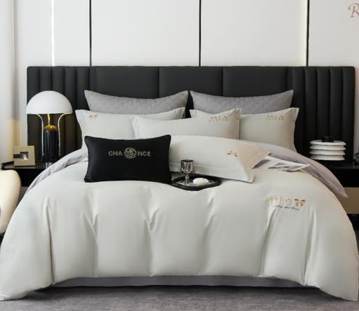 冬季加厚纯棉磨毛四件套全棉刺绣保暖纯色床单被套床上用品G117800039 商品图3