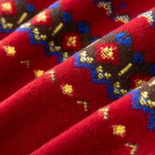 「高货wl」全新升级【铂金会员367/天猫499/差价132】(05342)洛诗琳立体织花超细纯羊毛上衣2025秋冬民族风针织外套女 商品图4