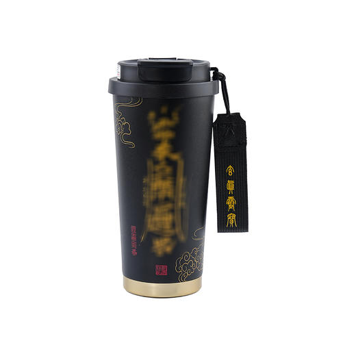 原创蝌蚪文保温杯S316食品级不锈钢茶杯咖啡杯吸管水杯子 商品图5