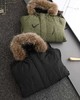 D121149纯色毛领连帽中长款滑雪服极地羽绒服 商品缩略图1
