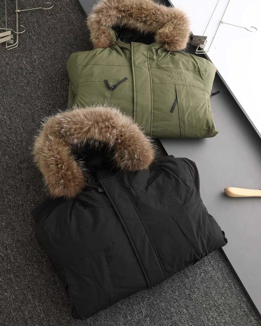 D121149纯色毛领连帽中长款滑雪服极地羽绒服 商品图1