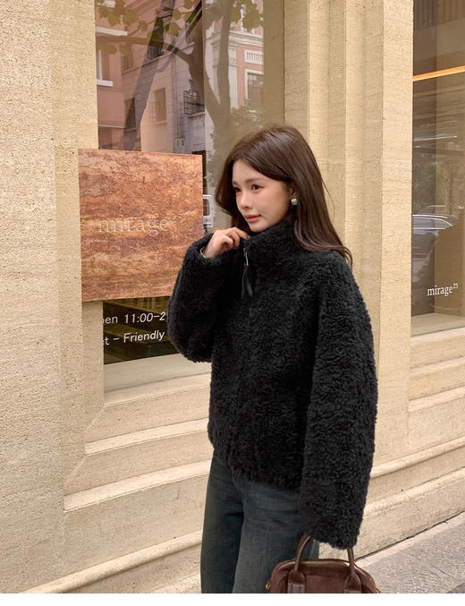 老米优品🎈3-5天！高端系列！《100%澳洲进口绵羊毛皮毛一体外套》软乎乎的，把冬日温暖穿成高级感~WT251211A 商品图6