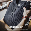 马登工装美式重磅亨利领毛衣黑色外穿高克重垂感加厚套头宽松男冬 商品缩略图1