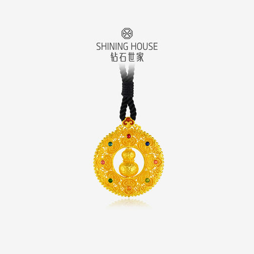 【时来运转系列】钻石世家  古法黄金乾坤如意葫芦挂坠  足金黄金挂坠【黄金产品不支持无理由退换货】预计3-5天发货 商品图0
