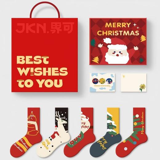 JKN圣诞中筒袜|长绒棉舒适透气，无骨袜头，好穿不硌脚，袜子 商品图2