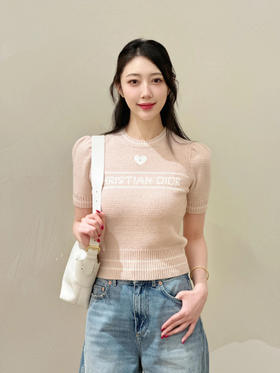 迪奥 新款 珍珠短袖针织上衣(KX*MM)