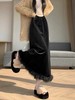 D121146时尚百搭加绒拼接半身裙女秋冬装气质显瘦直筒裙子 商品缩略图2