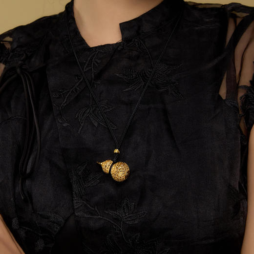 Manreya玛芮 “双福叠韵”项链|铜镀金 商品图2