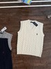 D121170绞花V领情侣针织复古毛衣马甲背心 商品缩略图6