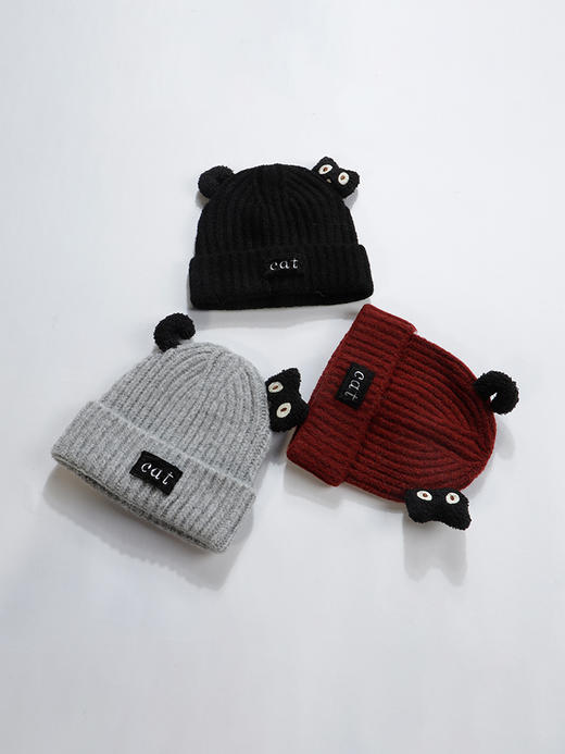 俏皮百搭分体小猫针织帽-纪念日百货门店同款166694823 商品图0