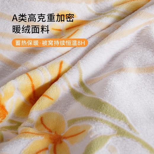 多喜爱 雕花绒套件【不起球 不掉毛】【 A类高克重】【柔软舒适 抗静电】 花倚晴光 商品图3