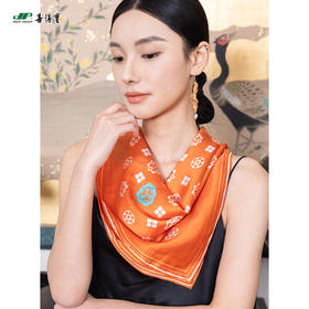 喜得宝宋韵芳华65cm*65cm 手工卷边桑蚕丝小方巾