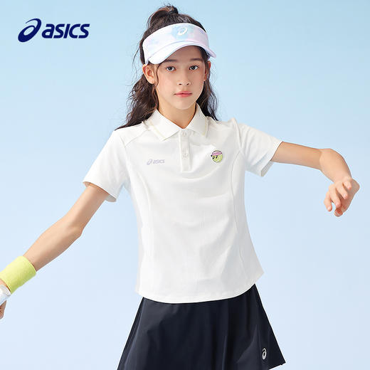 ASICS/亚瑟士童装25年夏季新款女童收腰网球POLO运动吸湿排汗短袖 商品图0