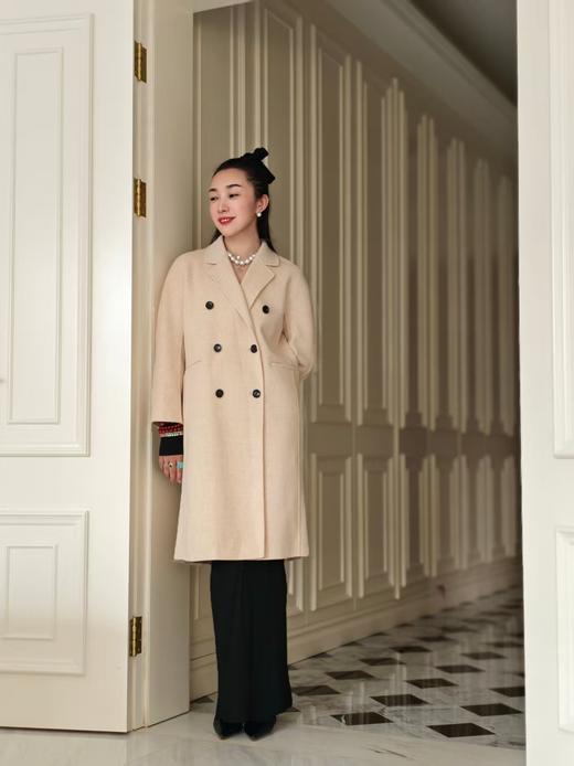 【12.19上新】2色之家夹花羊毛羊绒双面呢大衣·LSQ 商品图1