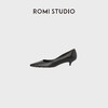 ROMI STUDIO“法式优雅”软糯羊皮方根气质尖头高跟鞋RWDSP31834【跟高4.5cm左右】 商品缩略图0