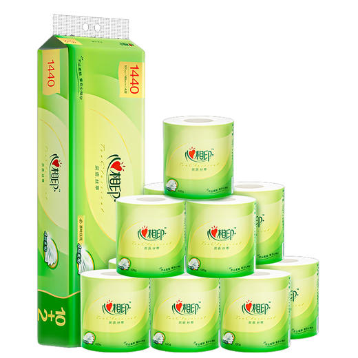 RW412（单提）心相印茶语丝享140克12粒装四层无芯卫生纸 商品图0