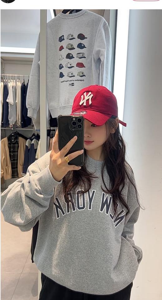 New Era纽亦华2025秋冬新款圆领加绒卫衣  偏Oversize的版型 商品图2