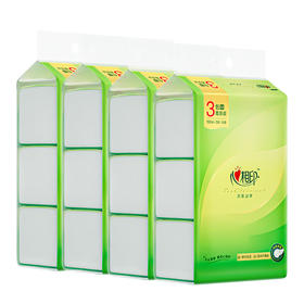 DT32150 心相印茶语丝享系列150抽三层塑装纸面巾 4提 12包