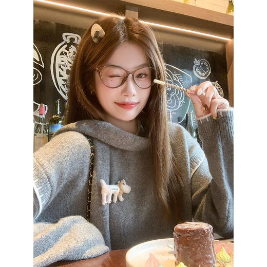 <曾小咸推荐>现货秒杀 ！微信超特价！韩系圆领毛衣（送围巾）日常229.99 立减120 秒杀109.99！！ 商品图4