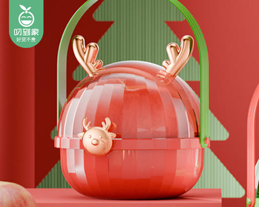 喜多屋圣诞鹿角苹果盒（红色）/ 1件（14*16.5cm） 商品图3