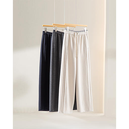 无惧左右 拼色腰香蕉裤 醋酸羊毛 厚实抗寒 宽松结构感款卫衣长裤 高性价比 商品图2