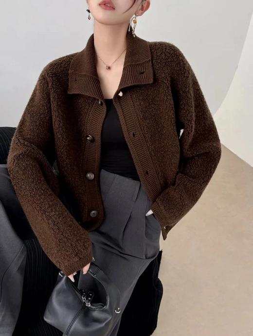 【高品质私服】设计师款品牌订单【全羊毛圈圈纱加厚外套】100%绵羊毛面料，厚实但不笨重，裹在身上像被毛毯环抱住，又暖又弹【无标出货 介意慎拍】WD 商品图2