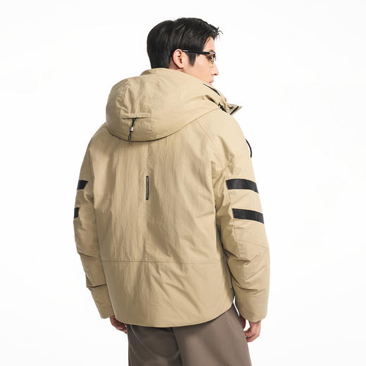 GXG男装【85鸭绒】冬季时尚撞色拼接抽绳连帽防男式短款羽绒服K&C 商品图7