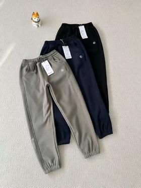 露露纳米绒情侣款高腰中长收口运动裤