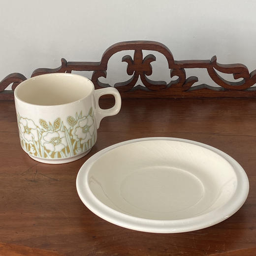 英国1970s Hornsea  Fleur鸢尾花大茶杯咖啡杯碟2pcs 商品图2