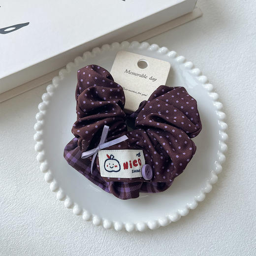 韩系紫色波点大肠圈混款组合肠圈-纪念日百货门店同款167748731 商品图3