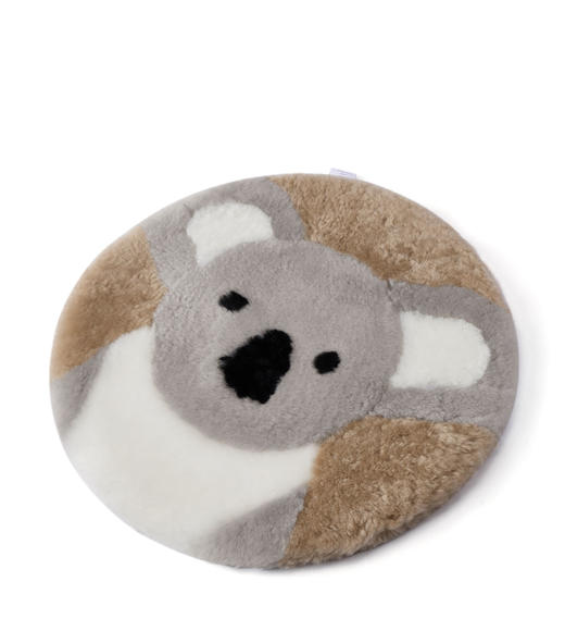 【澳洲品牌】EVERAU   纯羊毛椅垫小垫沙发垫坐垫羊剪绒短毛餐椅垫 圆形座垫 考拉敲门冬季羊皮椅垫EAZ065 商品图1