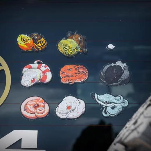 贴纸 Q版 卡通爬宠爬虫动物鸟类周边 super rep超爬正版【48小时发货】 商品图1