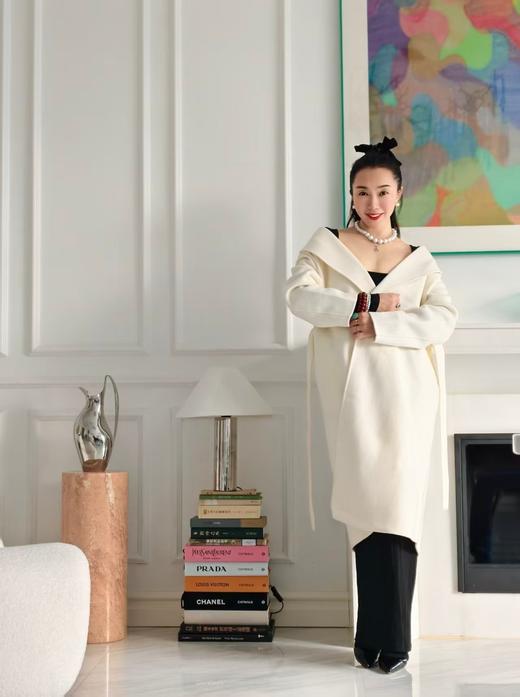 【12.19上新】之家白色羊毛羊绒双面呢长大衣·LSQ 商品图8