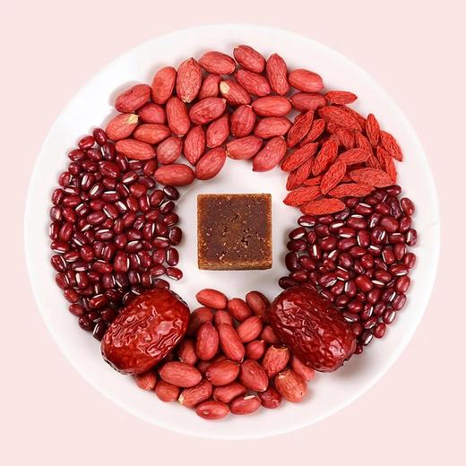 时令堂【送有机无核枣】“五红”杂粮组合 有机红小豆红花生枸杞红糖送红枣 商品图1