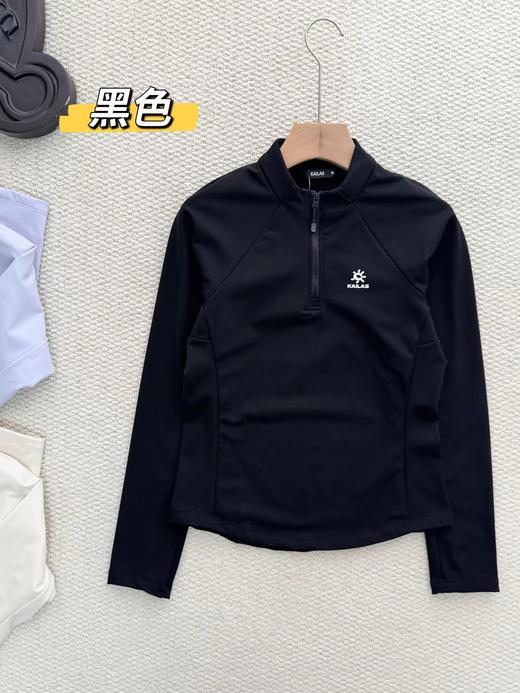 D121151轻量透气户外运动登山徒步半拉链女款长袖抓绒衣 商品图12