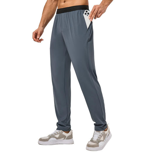 跃牌【欲动春风】男装系列 男士新款运动裤宽松直筒垂感健身训练裤高弹休闲长裤51236 商品图4