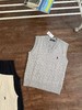 D121170绞花V领情侣针织复古毛衣马甲背心 商品缩略图4