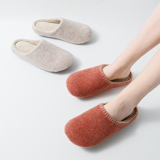 【毛毡保暖棉拖鞋】秋冬新款 日式居家 室内防水防滑静音 商品图6