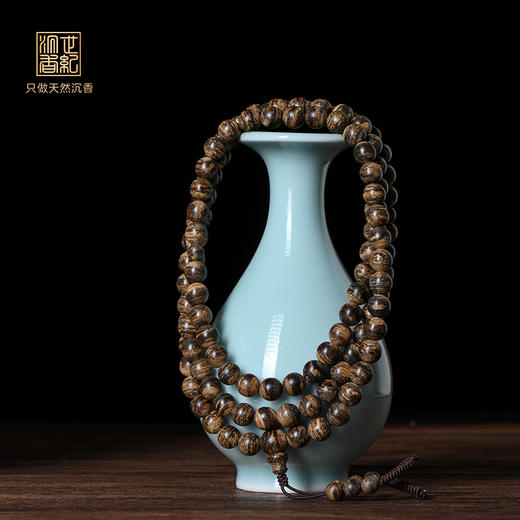 天然达拉干黑棋沉香佛珠 沉水级 7mm*108颗 23克 SP12306 商品图0