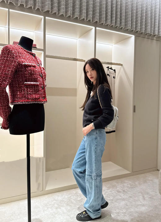 香奈儿 25秋冬新款 蝴蝶结压花牛仔裤(TM) 商品图6