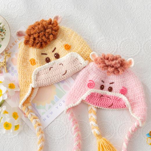 苏苏姐家小马雷锋帽手工diy编织钩针梦羽儿童帽毛线团材料包 商品图3