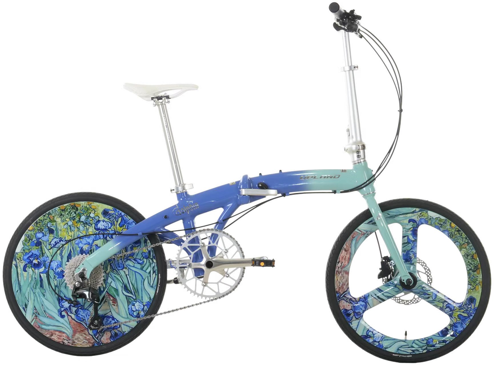 UPLAND海豚系列折叠自行车二折叠艺术涂装变速