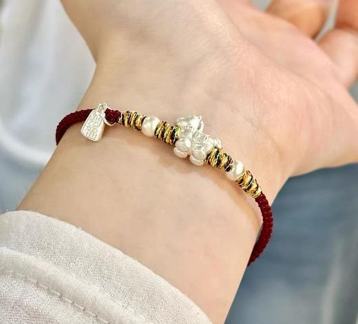 一物一证【贺福安 2026马年本命年红绳手链足银999】马年贺福 马上有钱 喜气洋洋 商品图1