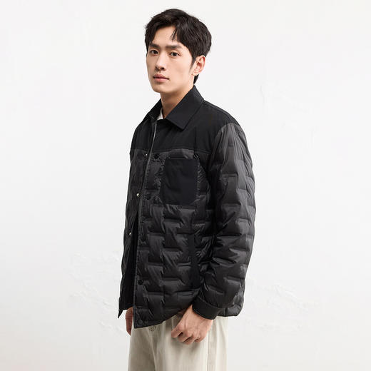 GXG男装【90鸭绒】25冬季时尚潮流绗缝压褶轻便保暖男式羽绒服K&C 商品图2