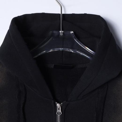 SDSA男士秋冬新款痞帅男装磅高街喷脏做旧设计感连帽卫衣毛边解构 商品图1