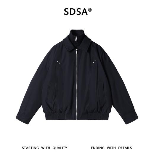 SDSA男士秋冬新款痞帅男装毛衣拼接假两件羽绒服宽松设计感外套 商品图0