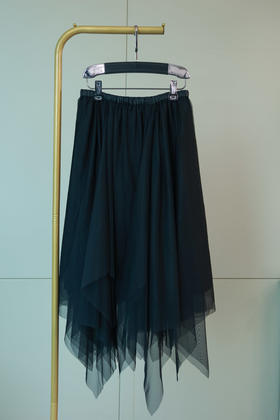 小步舞曲|优雅不规则网纱半裙